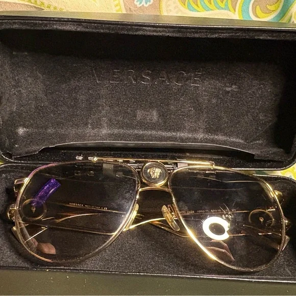Versace Medusa Aviator Sunglasses - Picture 1 of 7